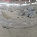 通化 芝麻白异形坐凳，自然面光面弧形加工