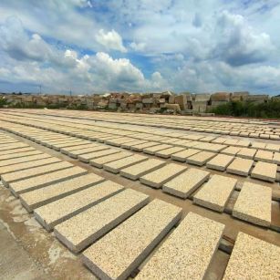 通化 黄金麻荔枝面花岗岩石材地铺石防护中