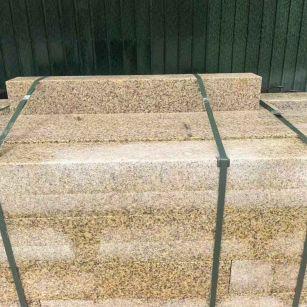 通化 黄金麻花岗岩石材机切面栏杆料半成品