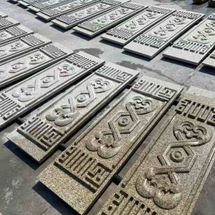 通化 黄金麻花岗岩外墙雕刻板