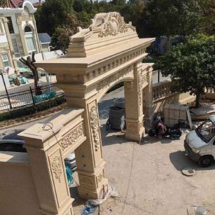 通化 黄金麻荔枝面花岗岩别墅门楼