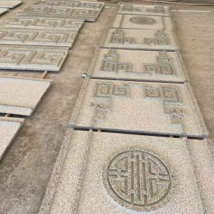 通化 白麻花岗岩外墙立面雕刻板