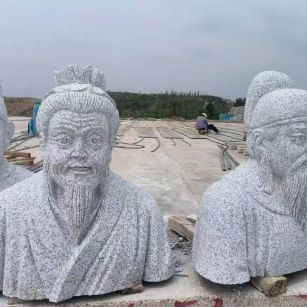 通化 白麻花岗岩石材人物立体雕刻