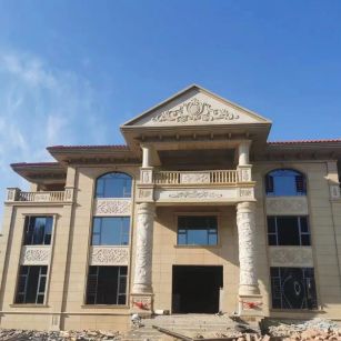 通化 黄金麻花岗岩别墅外墙干挂