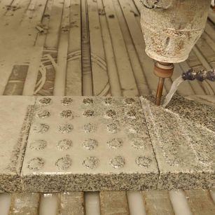 通化 芝麻白花岗岩石材盲人石、盲道石、盲点石