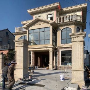 通化 黄金麻花岗岩荔枝面别墅外墙干挂私家专属