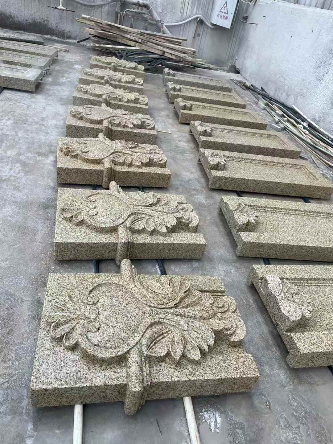 通化 黄金麻花岗岩别墅外墙雕刻板