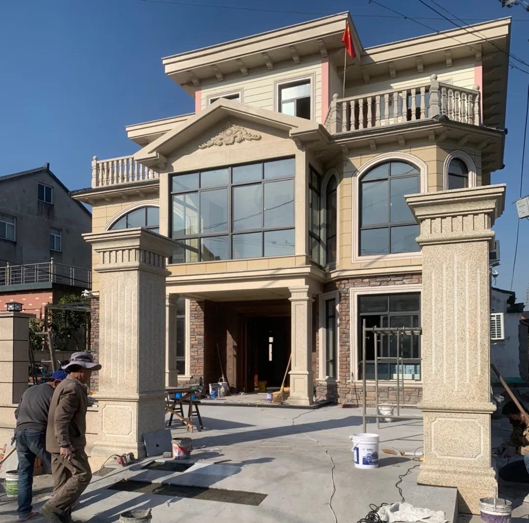 通化 黄金麻花岗岩荔枝面别墅外墙干挂私家专属