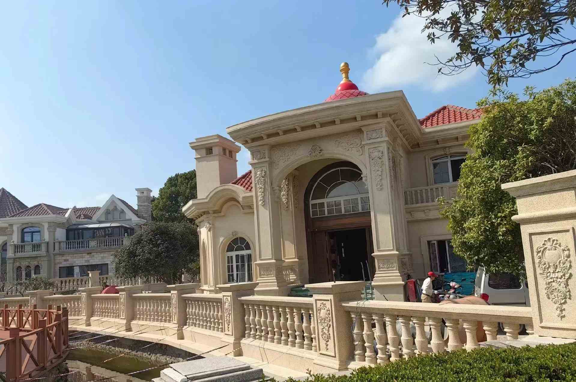 通化 黄金麻花岗岩欧式别墅