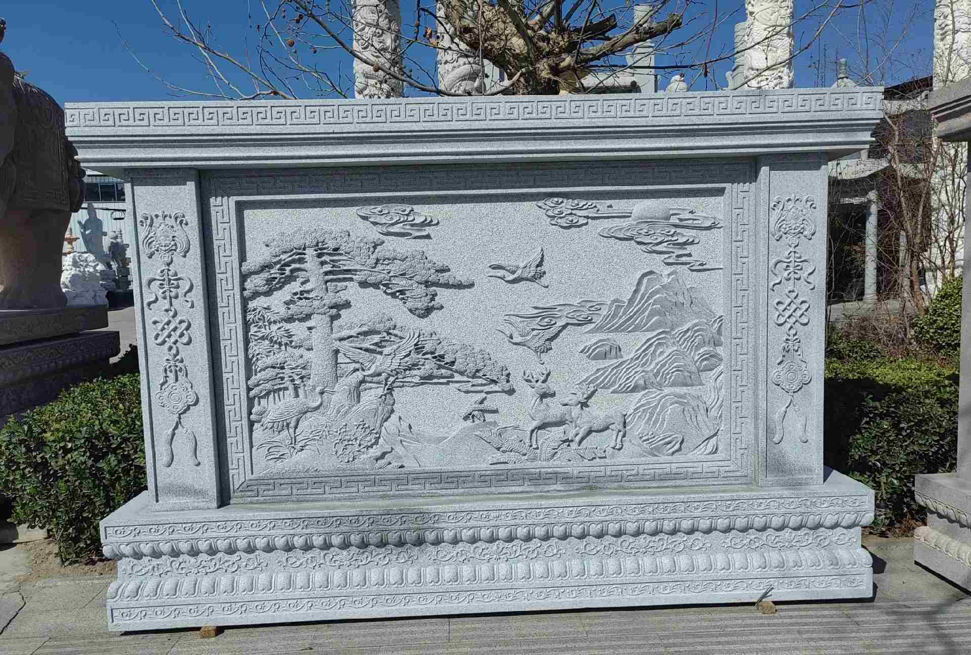 通化 芝麻白大型照壁，屏风，影壁