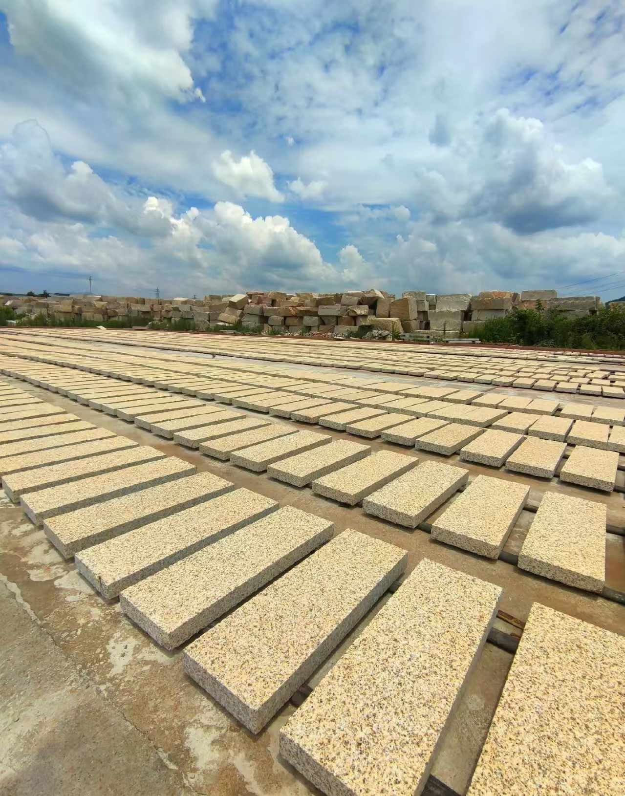 通化 黄金麻荔枝面花岗岩石材地铺石防护中