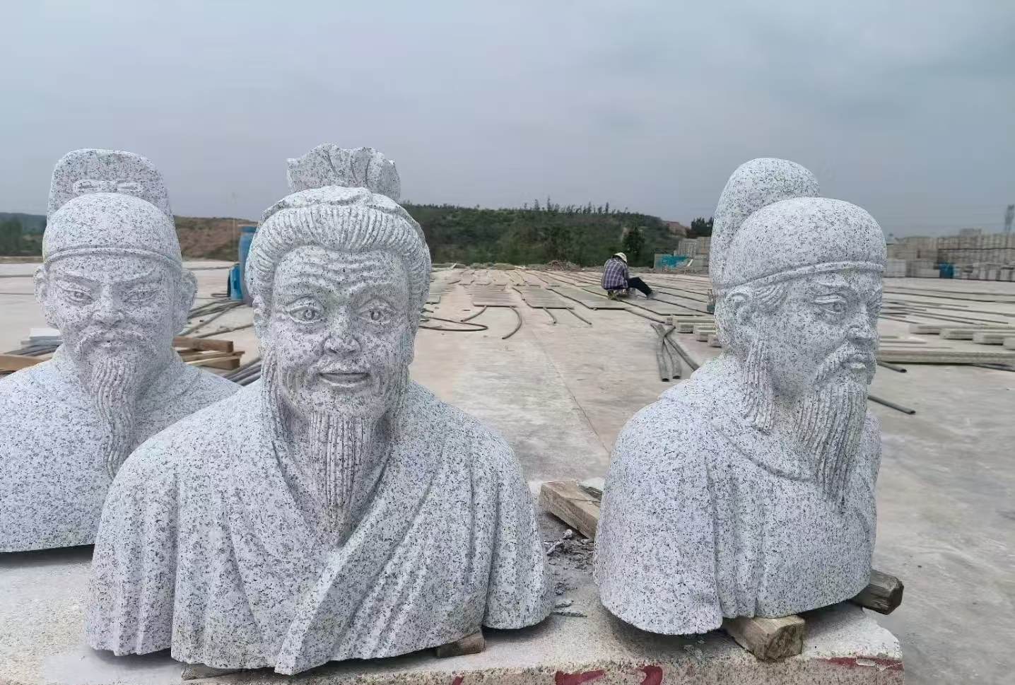 通化 白麻花岗岩石材人物立体雕刻