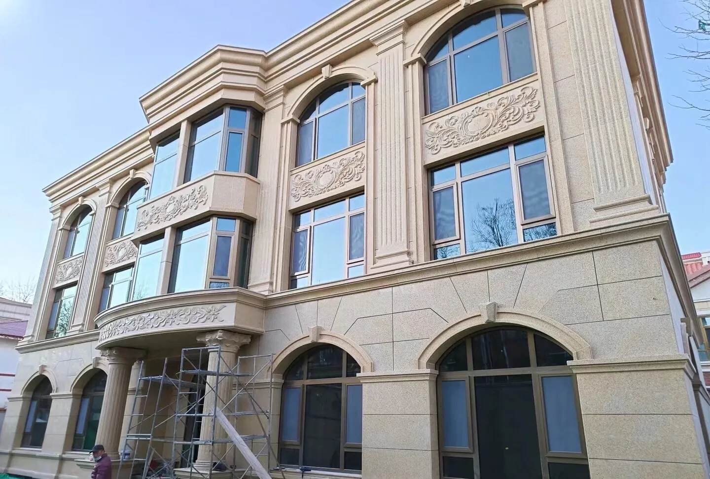 通化 黄金麻花岗岩别墅外墙干挂