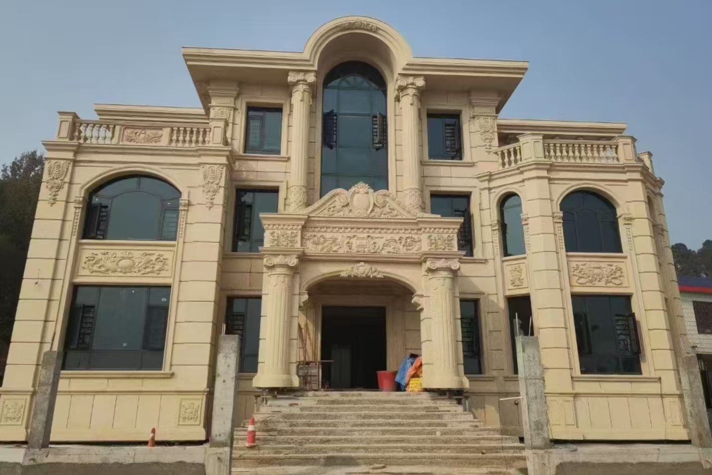 通化 黄金麻花岗岩别墅外墙干挂